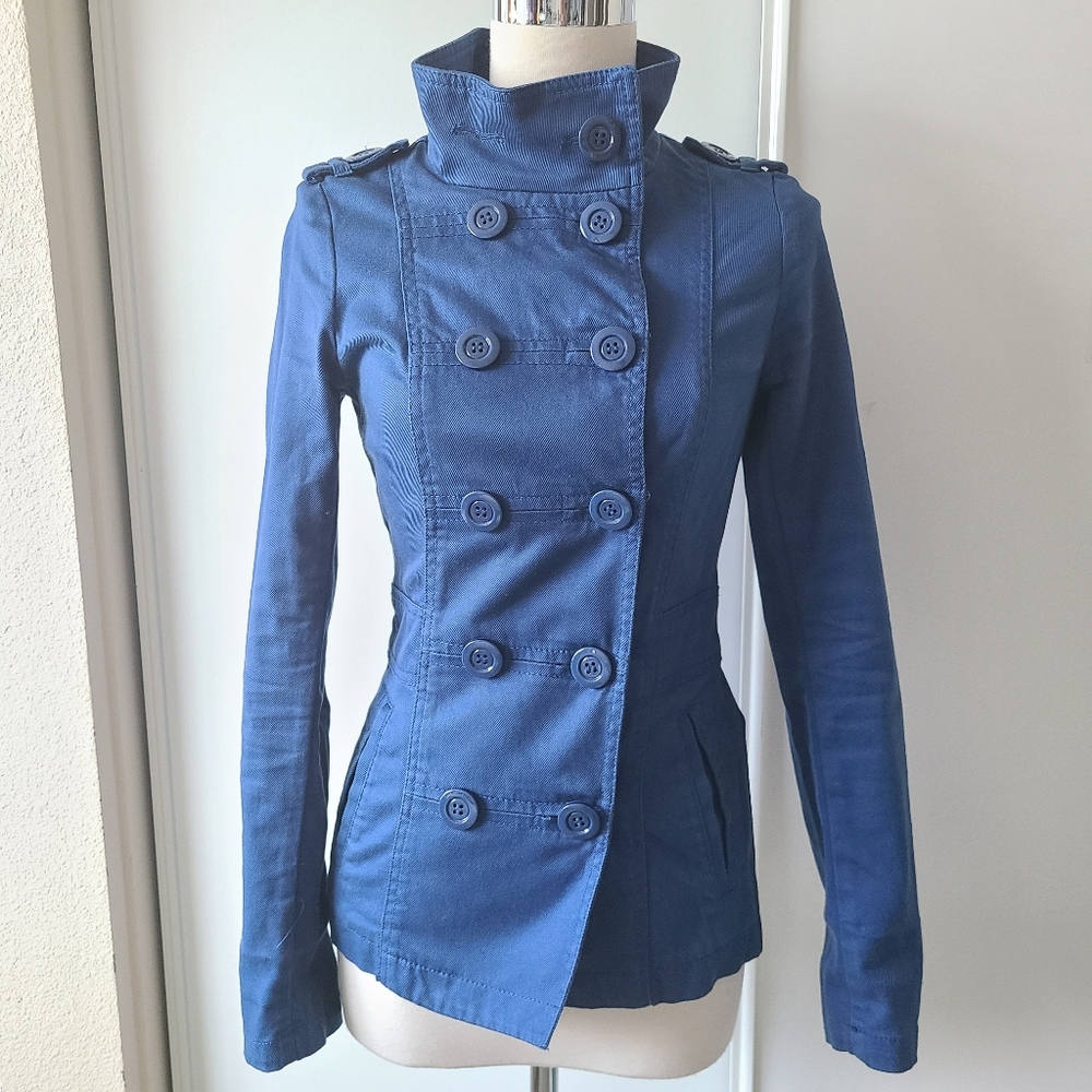 H&M Royal Blue Denim Jacket Size 2